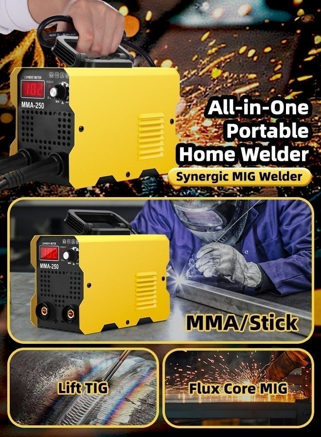 ALongDeng Mini Welder Machine 120A/220V Portable Stick Welder with Synergic Control Digital Display Hot Start Arc Force Anti-Stick - Image 4
